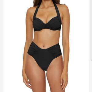 NWT BECCA Women's Standard Color Code Shirred French Cut Bikini Bottom